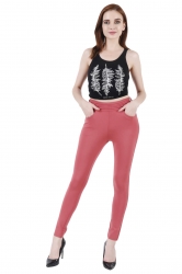 Kaga Dark Pink Solid Jegging